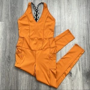 NWOT (Rare) Free People Movement Onesie Braided Racerback Onesie w/ Pockets